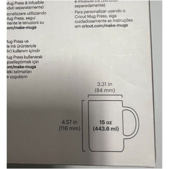 Cricut Ceramic Mug Blank Miami Pink 15oz - Picture 3 of 7